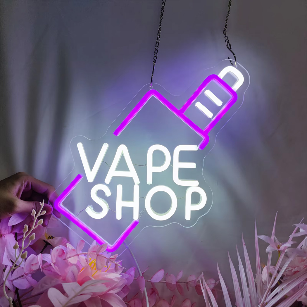 Vaping Shop - VAPE Shop-letrero de neón LED apto