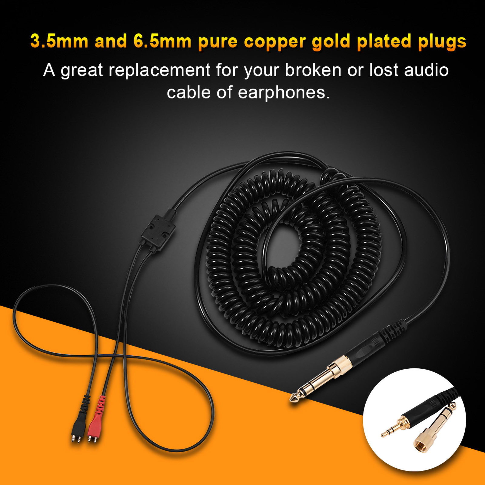 Cable de resorte helicoidal de - Sennheiser Headphone Hd 25 reseña y precio